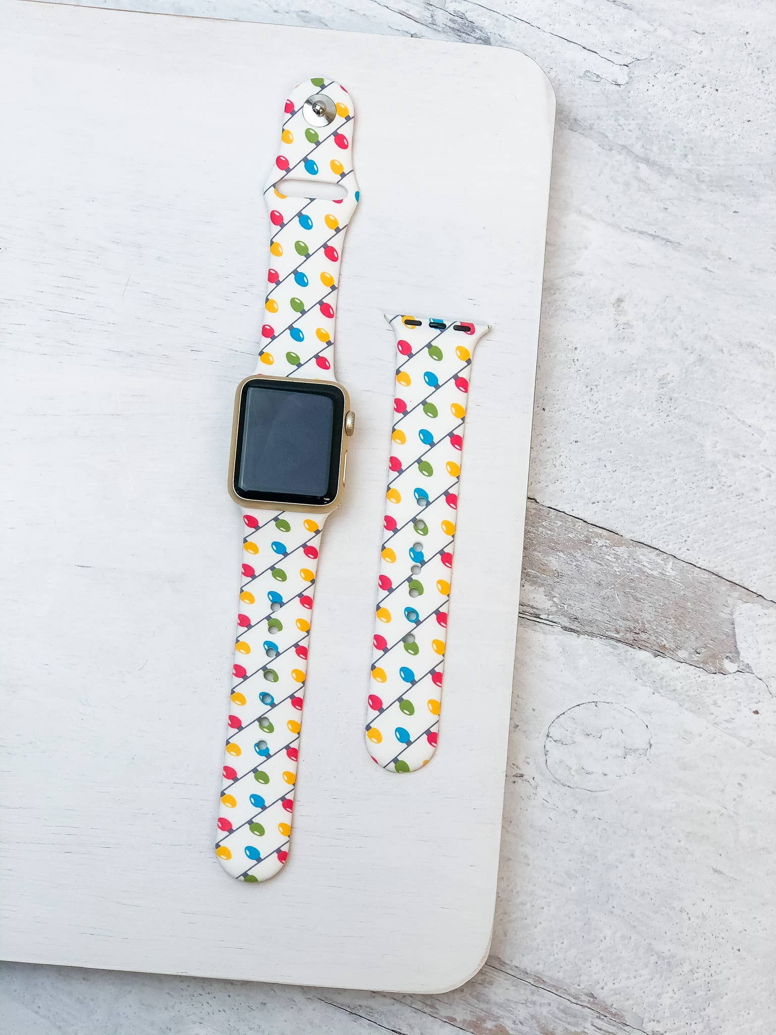 Gingerbread and Candy Cane Silicone Smart Watch Band — DazzleBar