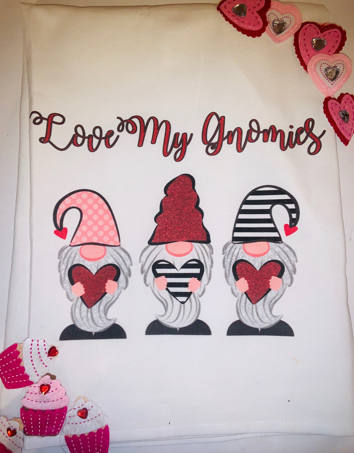 Gnome-Body Loves You as Much as Me Tea Towel - Set of 2